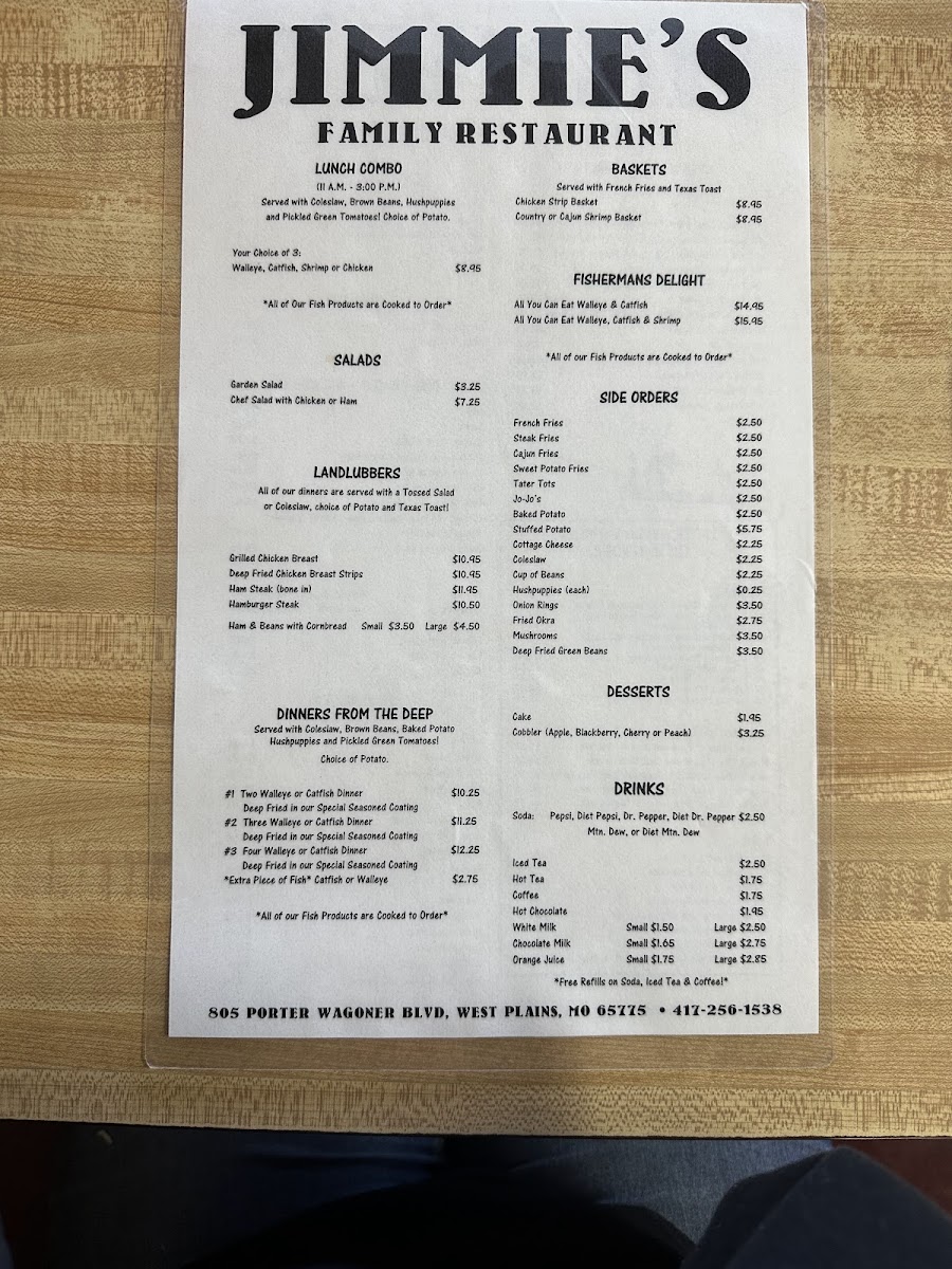 Jimmies Walleye & Catfish Menu - Image 3
